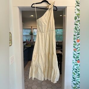 Corey Lynn Calter Cream One-Shoulder Dress